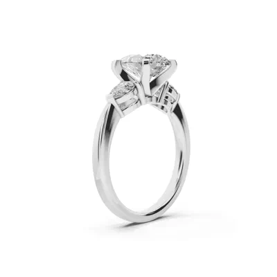Madison Three-Stone Lab Pear Engagement Ring