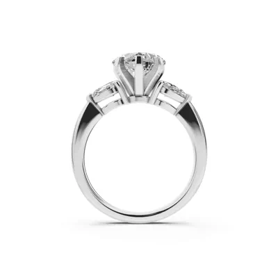 Madison Three-Stone Lab Pear Engagement Ring