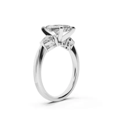Madison Three-Stone Lab Pear Engagement Ring