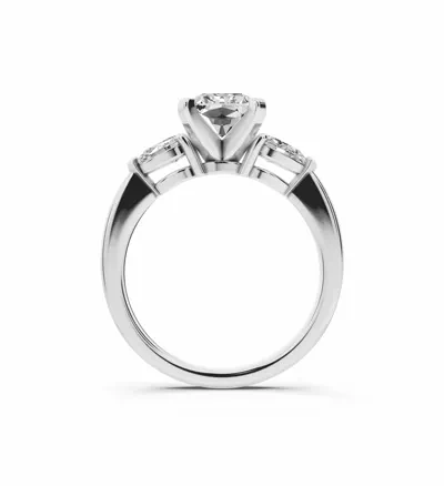 Madison Three-Stone Lab Pear Engagement Ring