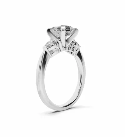 Madison Three-Stone Lab Pear Engagement Ring