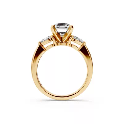 Madison Three-Stone Lab Pear Engagement Ring