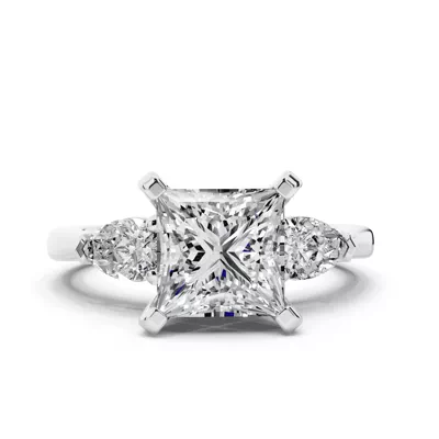 Madison Three-Stone Lab Pear Engagement Ring