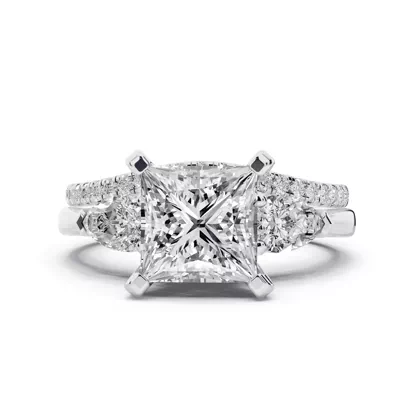 Madison Three-Stone Lab Pear Engagement Ring