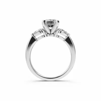 Madison Three-Stone Lab Pear Engagement Ring