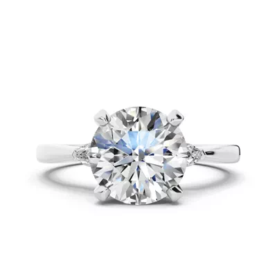 Madison Three-Stone Lab Pear Engagement Ring (.10 ct. tw.)