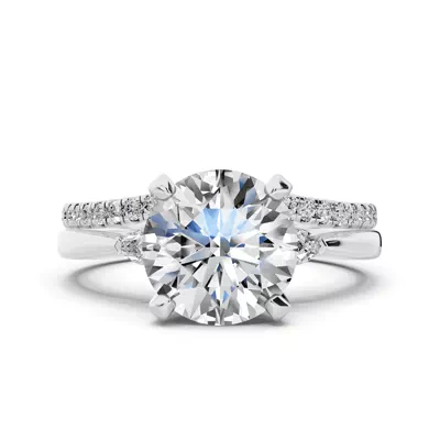 Madison Three-Stone Lab Pear Engagement Ring (.10 ct. tw.)