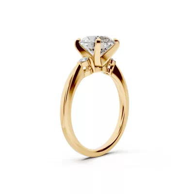 Madison Three-Stone Lab Pear Engagement Ring (.10 ct. tw.)