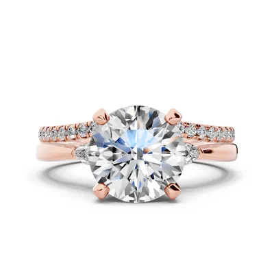 Madison Three-Stone Lab Pear Engagement Ring (.10 ct. tw.)