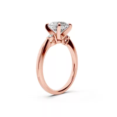 Madison Three-Stone Lab Pear Engagement Ring (.10 ct. tw.)