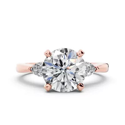 Madison Three-Stone Lab Pear Engagement Ring (.25 ct. tw.)