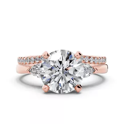 Madison Three-Stone Lab Pear Engagement Ring (.25 ct. tw.)