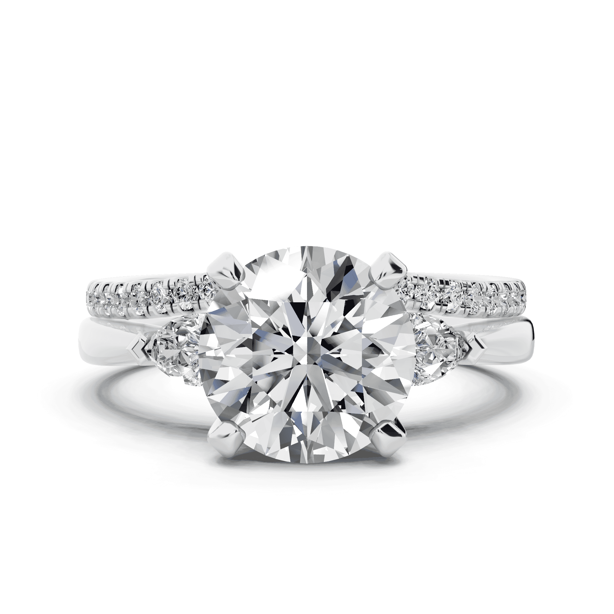 Madison Three-Stone Lab Pear Engagement Ring (.25 ct. tw.)