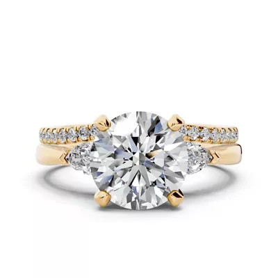 Madison Three-Stone Lab Pear Engagement Ring (.25 ct. tw.)