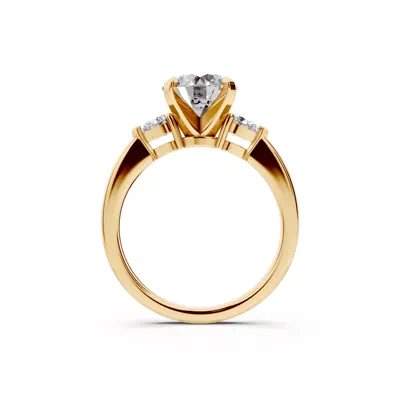 Madison Three-Stone Lab Pear Engagement Ring (.25 ct. tw.)