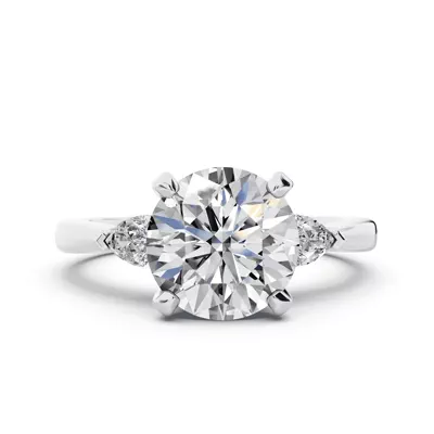 Madison Three-Stone Lab Pear Engagement Ring (.25 ct. tw.)