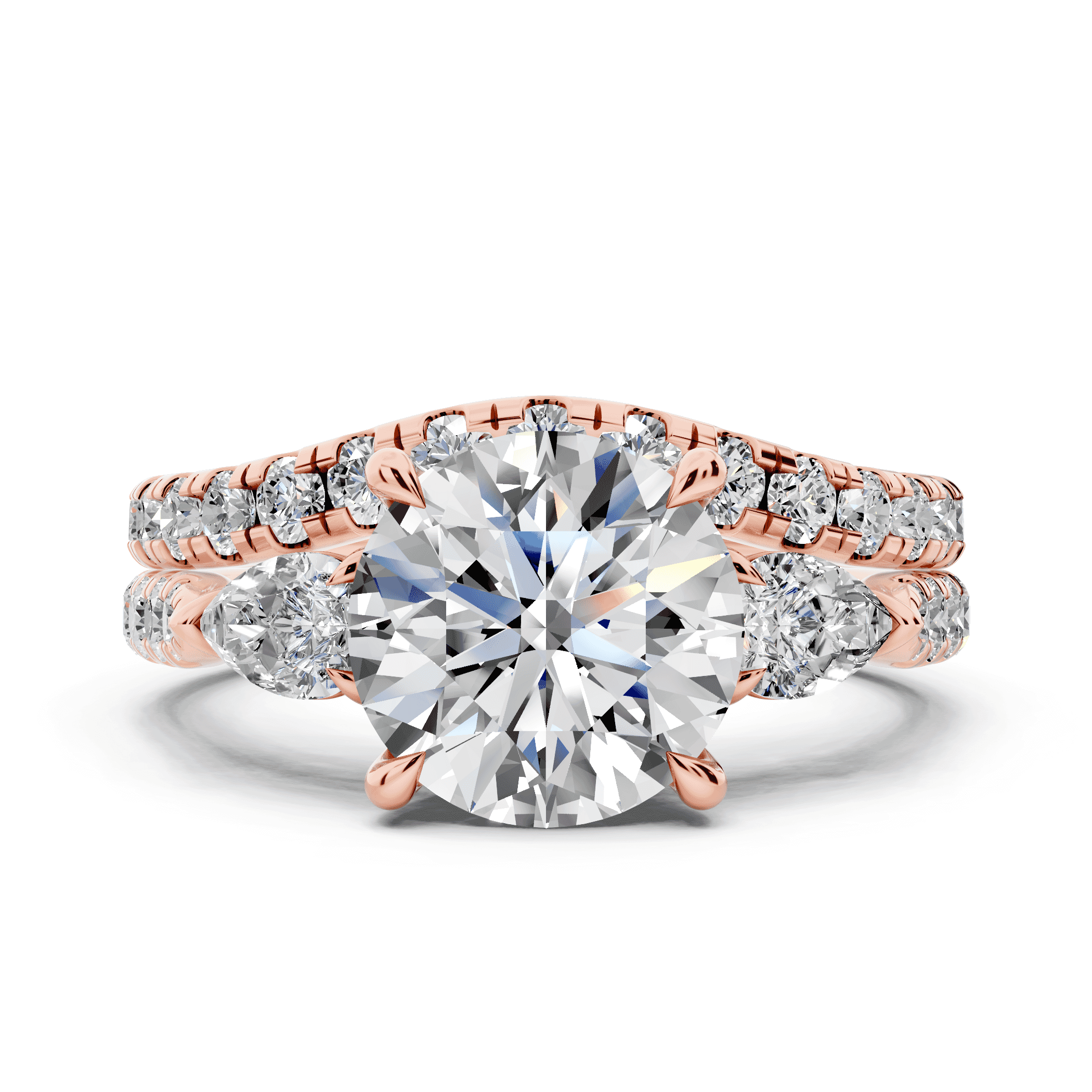 Capri Pear Three-Stone Lab Diamond Engagement Ring (0.65 ct. tw.)
