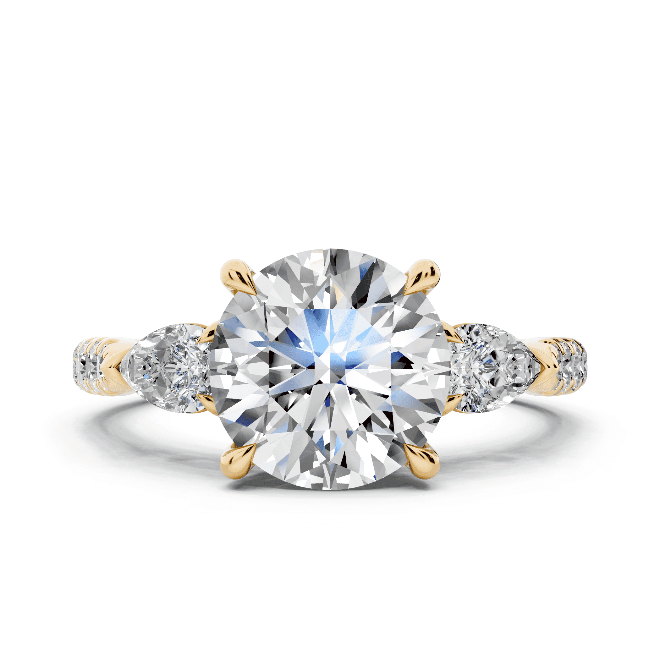 Capri Pear Three-Stone Lab Diamond Engagement Ring (0.65 ct. tw.)