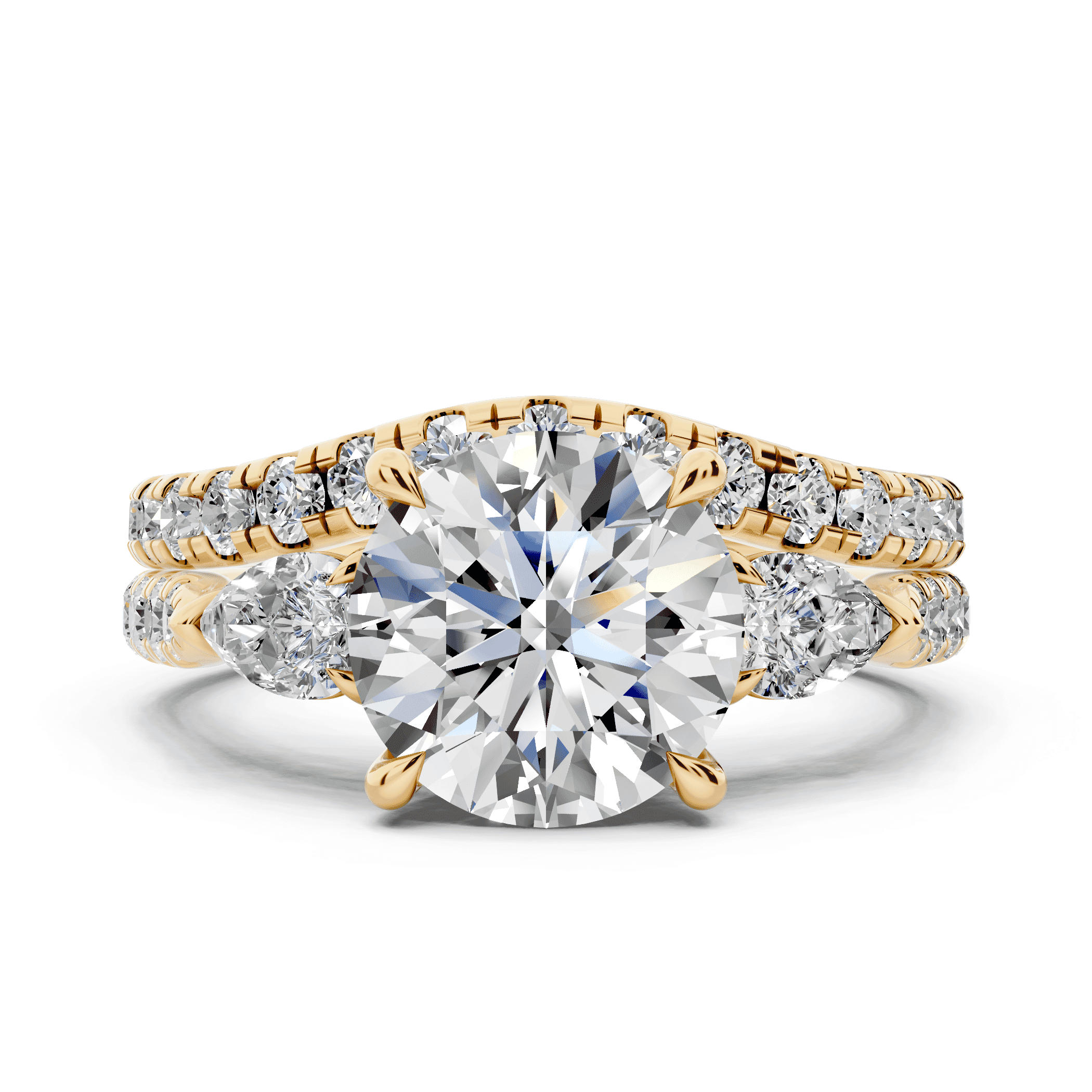 Capri Pear Three-Stone Lab Diamond Engagement Ring (0.65 ct. tw.)