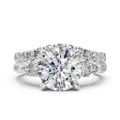 Capri Pear Three-Stone Lab Diamond Engagement Ring (0.65 ct. tw.)