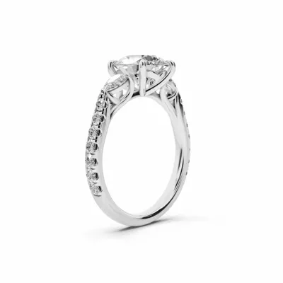 Capri Pear Three-Stone Lab Diamond Engagement Ring (0.65 ct. tw.)