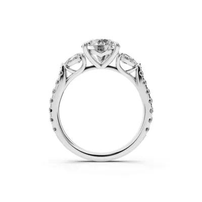 Capri Pear Three-Stone Lab Diamond Engagement Ring (0.65 ct. tw.)