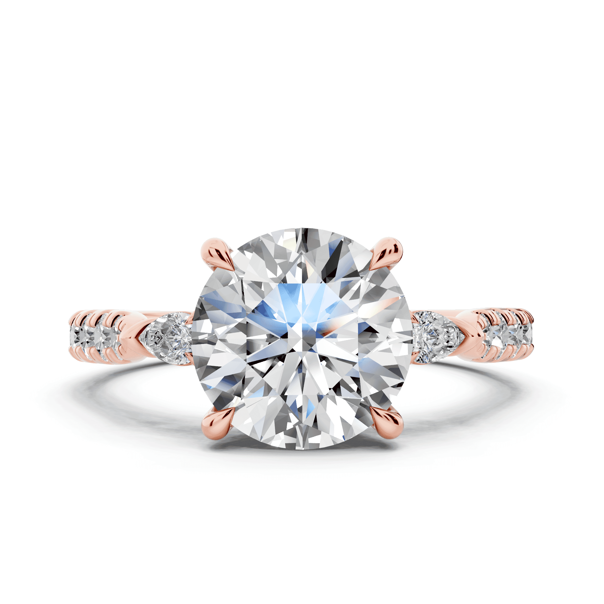 Capri Pear Three-Stone Lab Diamond Engagement Ring (0.45 ct. tw.)