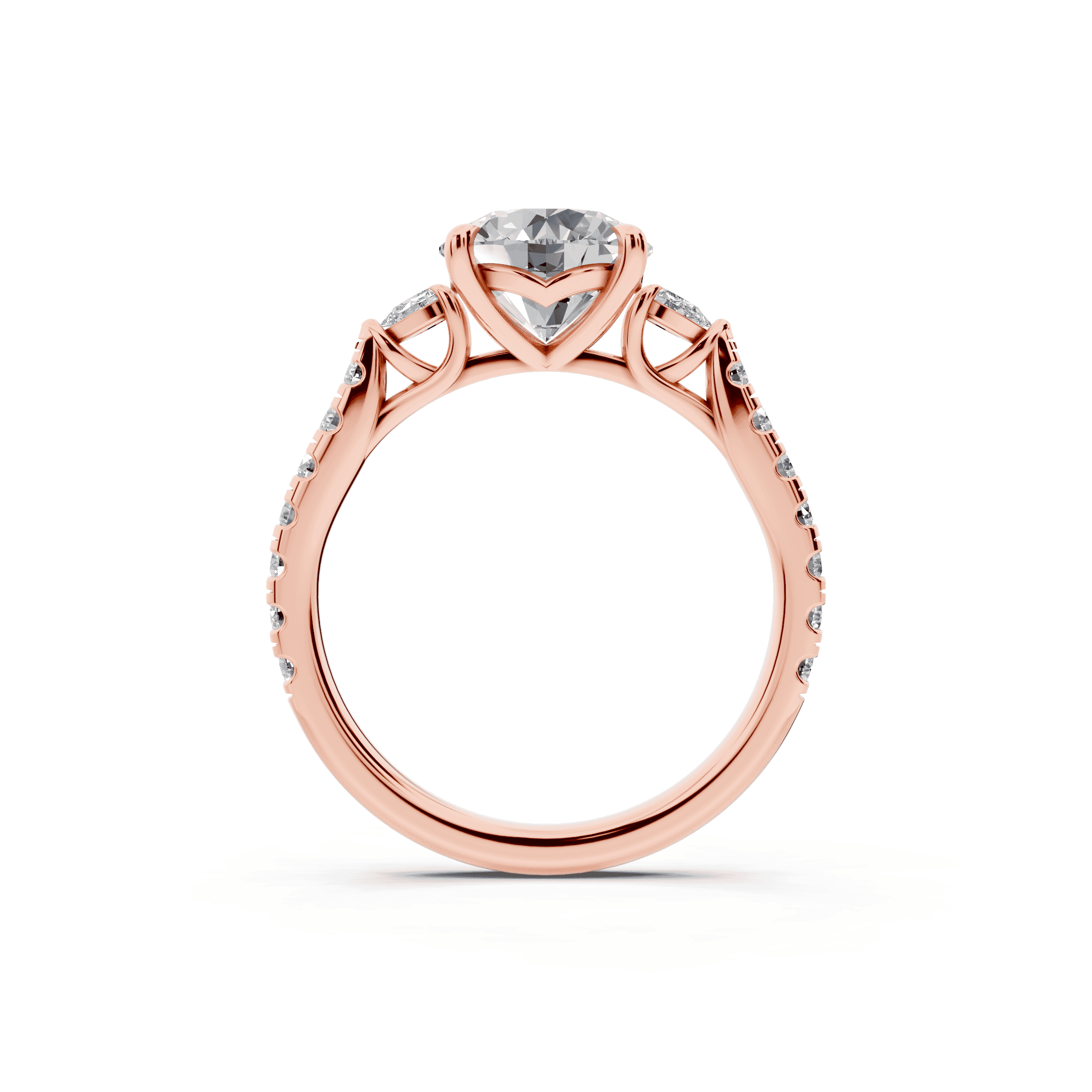 Capri Pear Three-Stone Lab Diamond Engagement Ring (0.45 ct. tw.)
