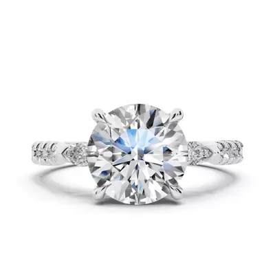 Capri Pear Three-Stone Lab Diamond Engagement Ring (0.45 ct. tw.)