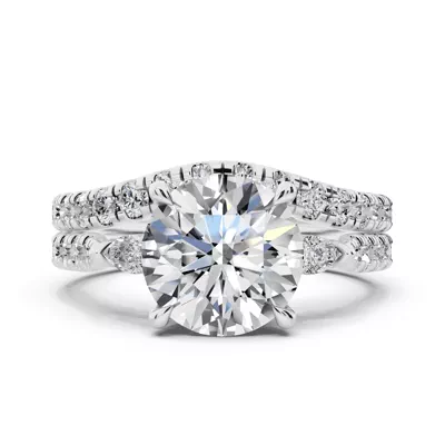Capri Pear Three-Stone Lab Diamond Engagement Ring (0.45 ct. tw.)