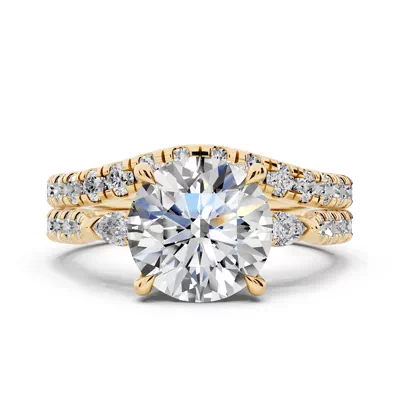 Capri Pear Three-Stone Lab Diamond Engagement Ring (0.45 ct. tw.)