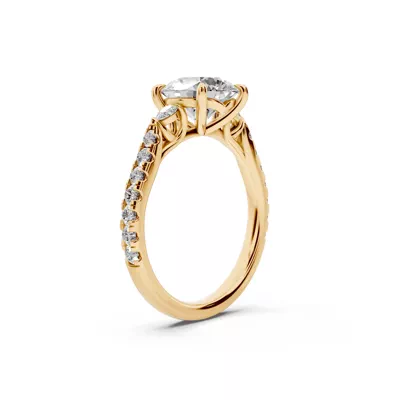 Capri Pear Three-Stone Lab Diamond Engagement Ring (0.45 ct. tw.)