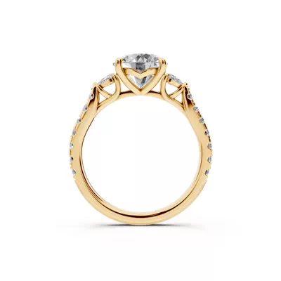 Capri Pear Three-Stone Lab Diamond Engagement Ring (0.45 ct. tw.)