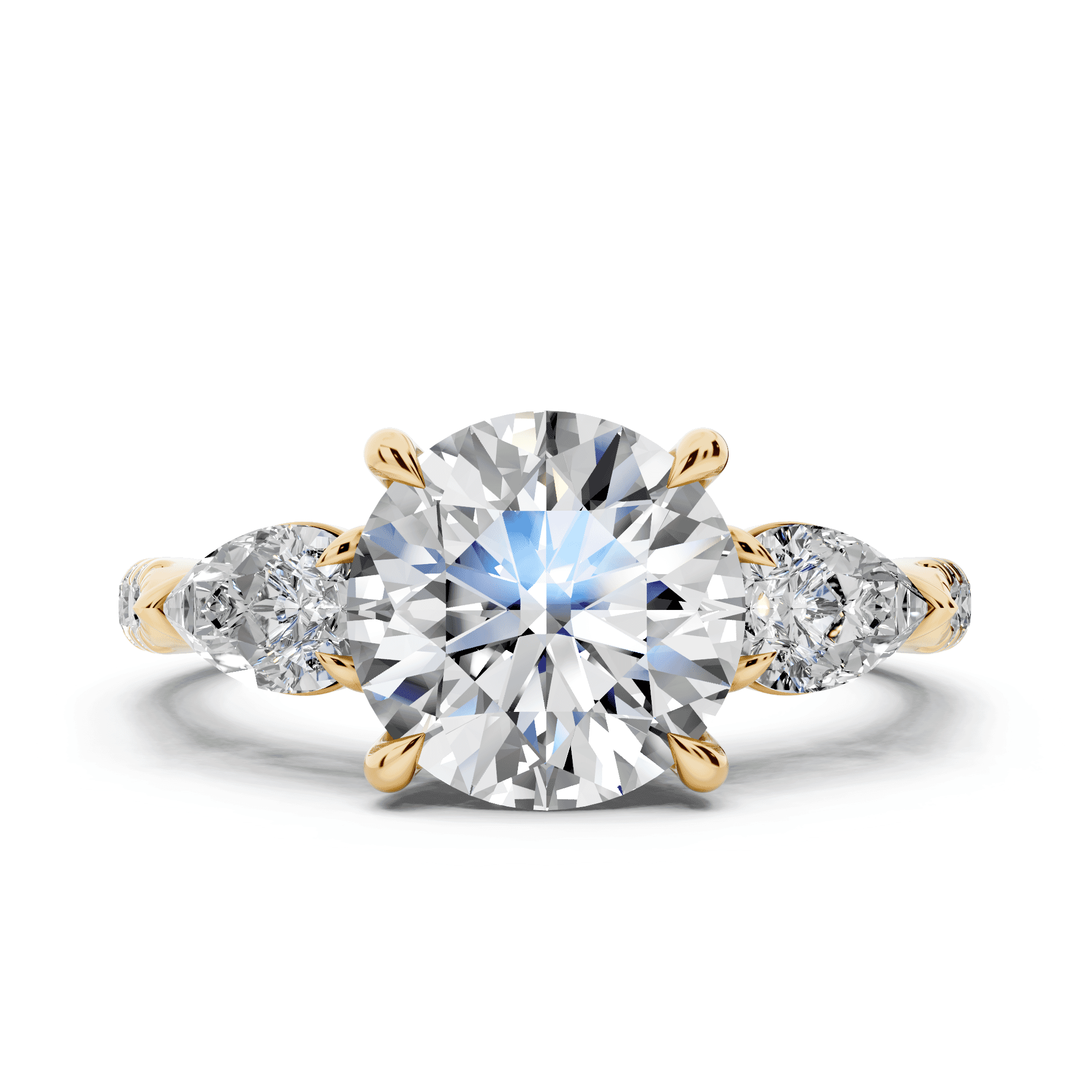 Capri Pear Three-Stone Lab Diamond Engagement Ring (0.85 ct. tw.)