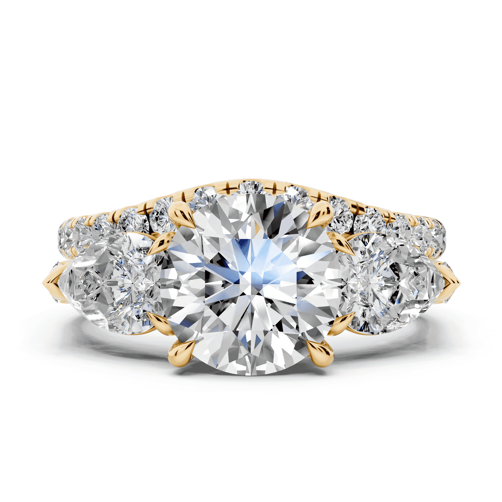 Capri Pear Three-Stone Lab Diamond Engagement Ring (1.35 ct. tw.)
