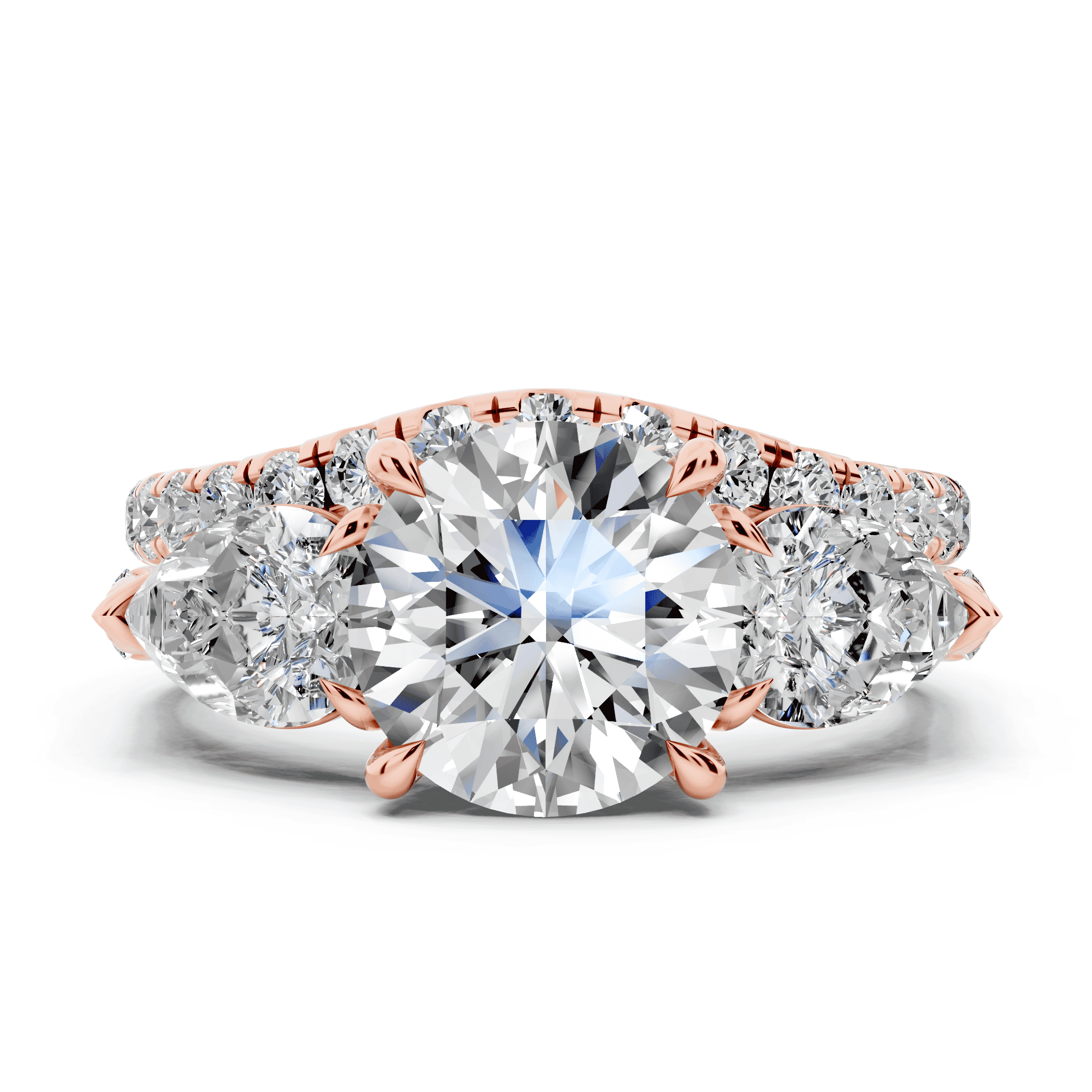 Capri Pear Three-Stone Lab Diamond Engagement Ring (1.35 ct. tw.)