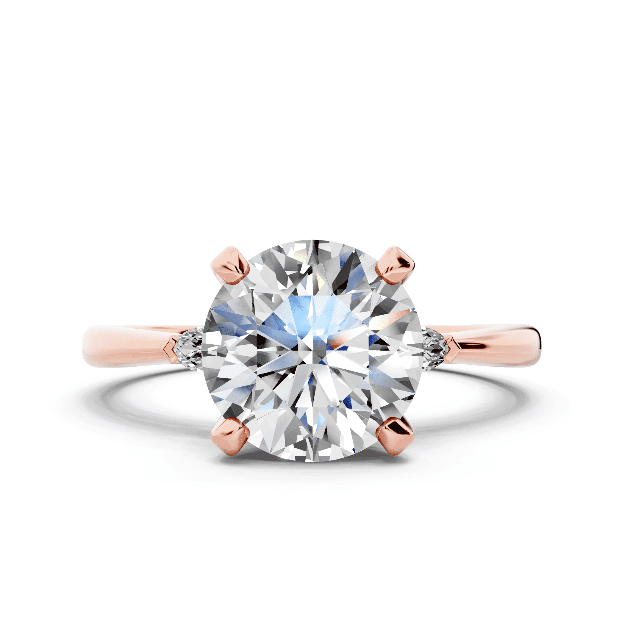 Madison Three-Stone Lab Marquise Engagement Ring (.10 ct. tw.)