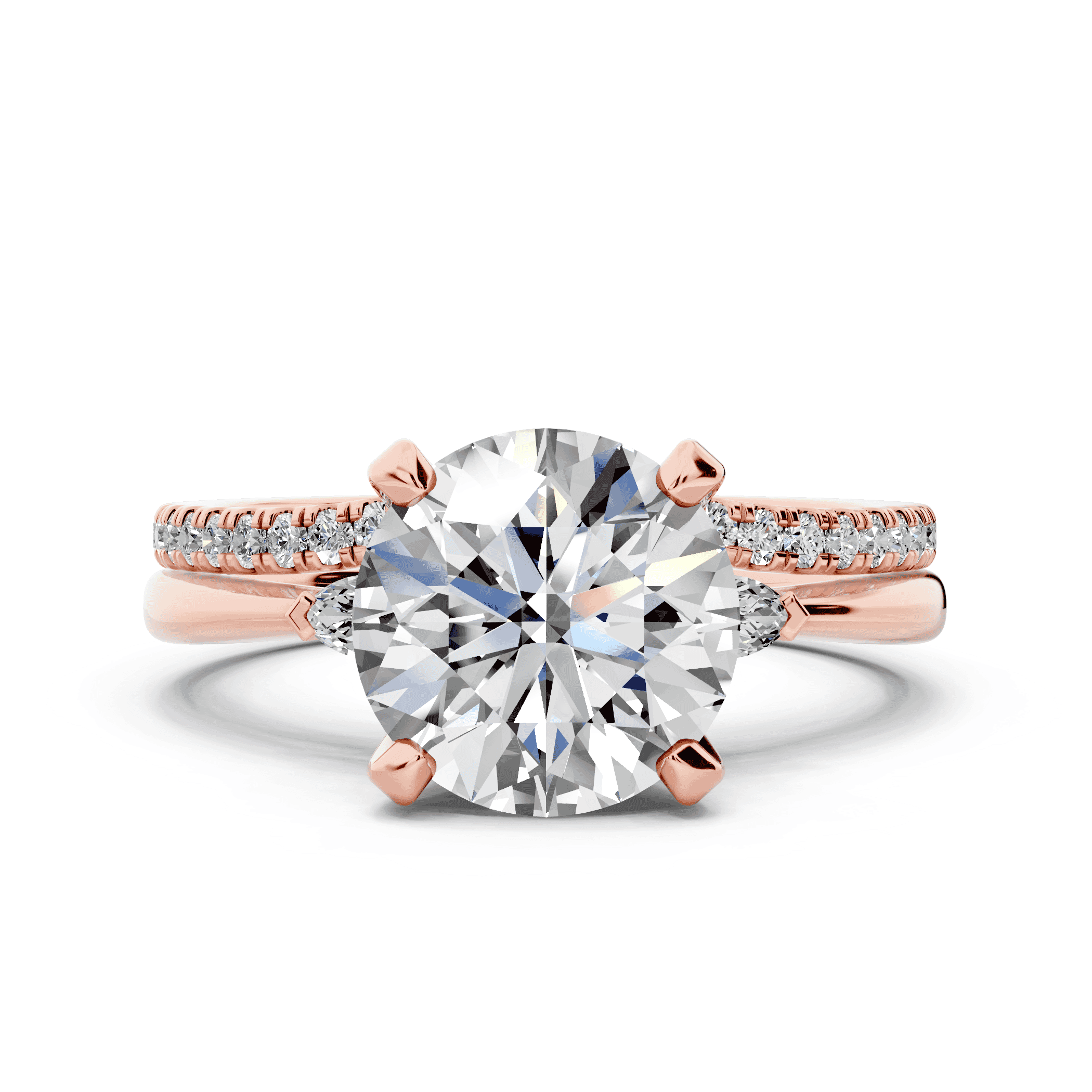 Madison Three-Stone Lab Marquise Engagement Ring (.10 ct. tw.)