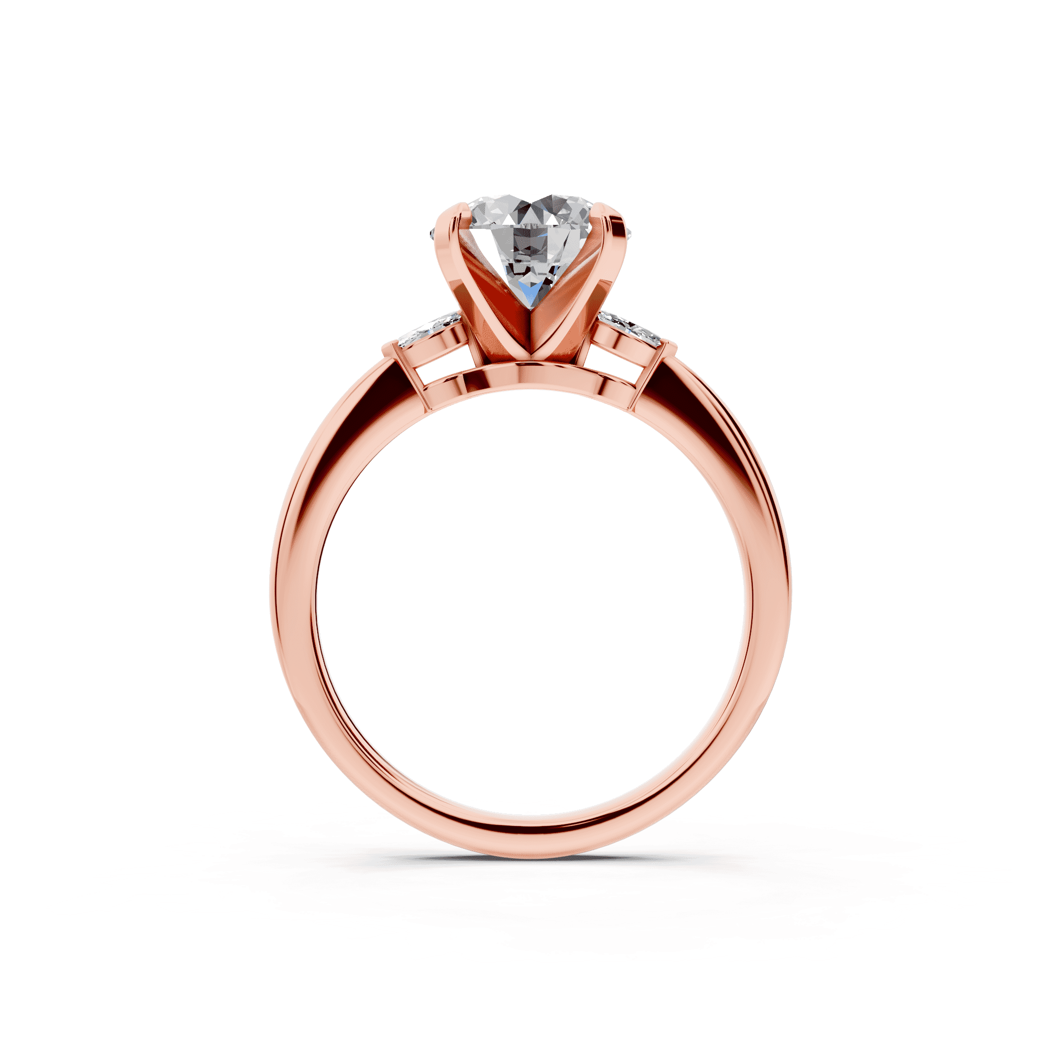 Madison Three-Stone Lab Marquise Engagement Ring (.10 ct. tw.)