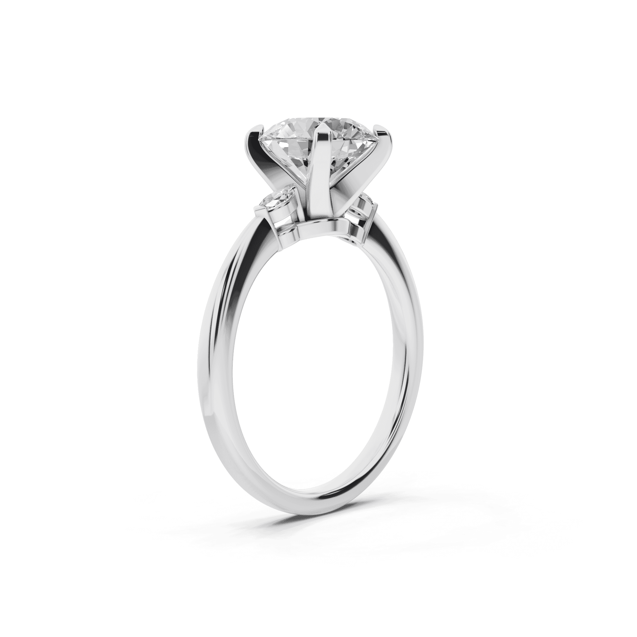 Madison Three-Stone Lab Marquise Engagement Ring (.10 ct. tw.)