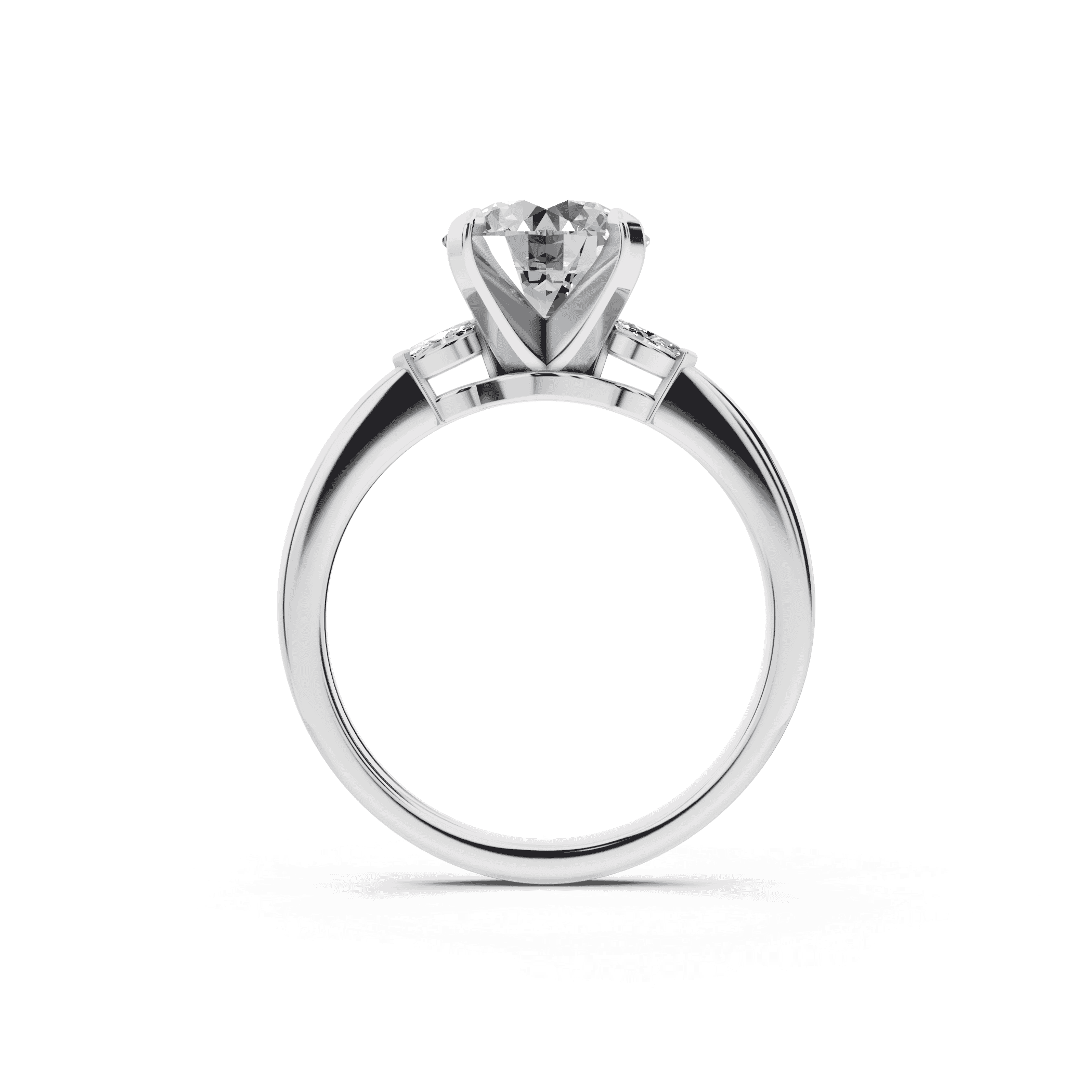 Madison Three-Stone Lab Marquise Engagement Ring (.10 ct. tw.)
