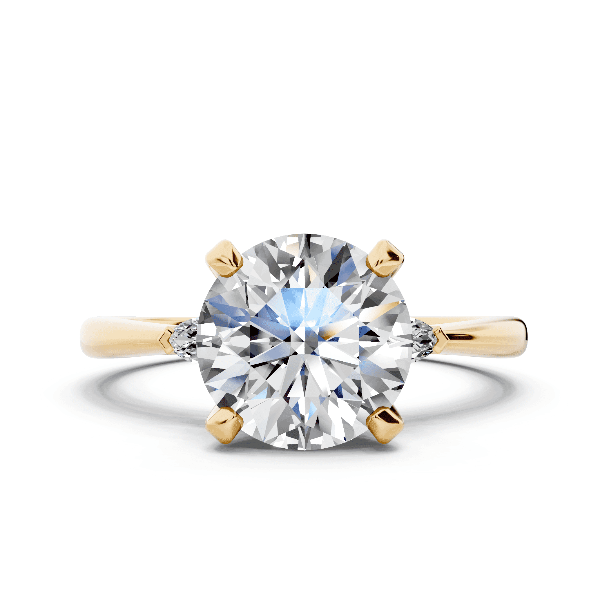Madison Three-Stone Lab Marquise Engagement Ring (.10 ct. tw.)
