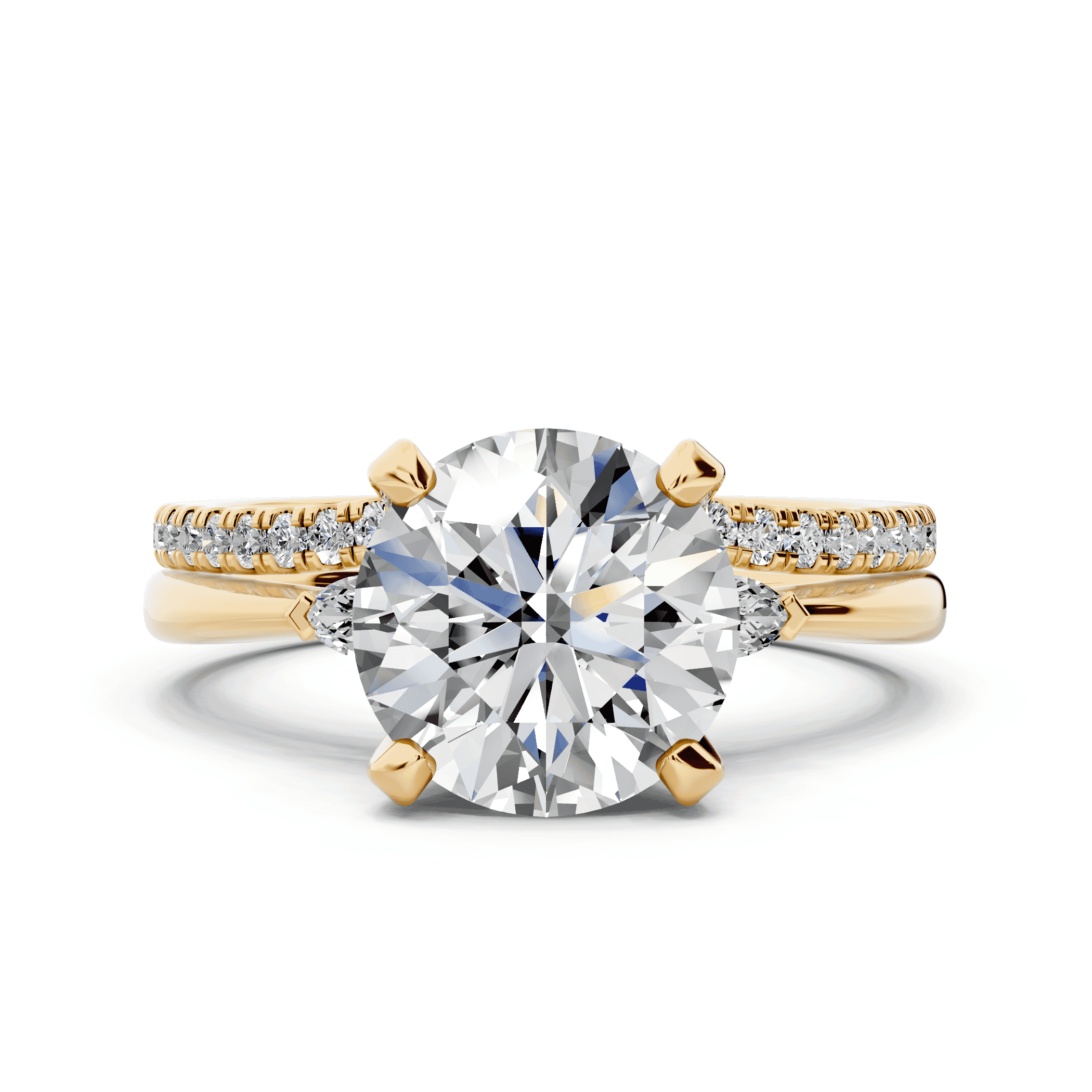 Madison Three-Stone Lab Marquise Engagement Ring (.10 ct. tw.)