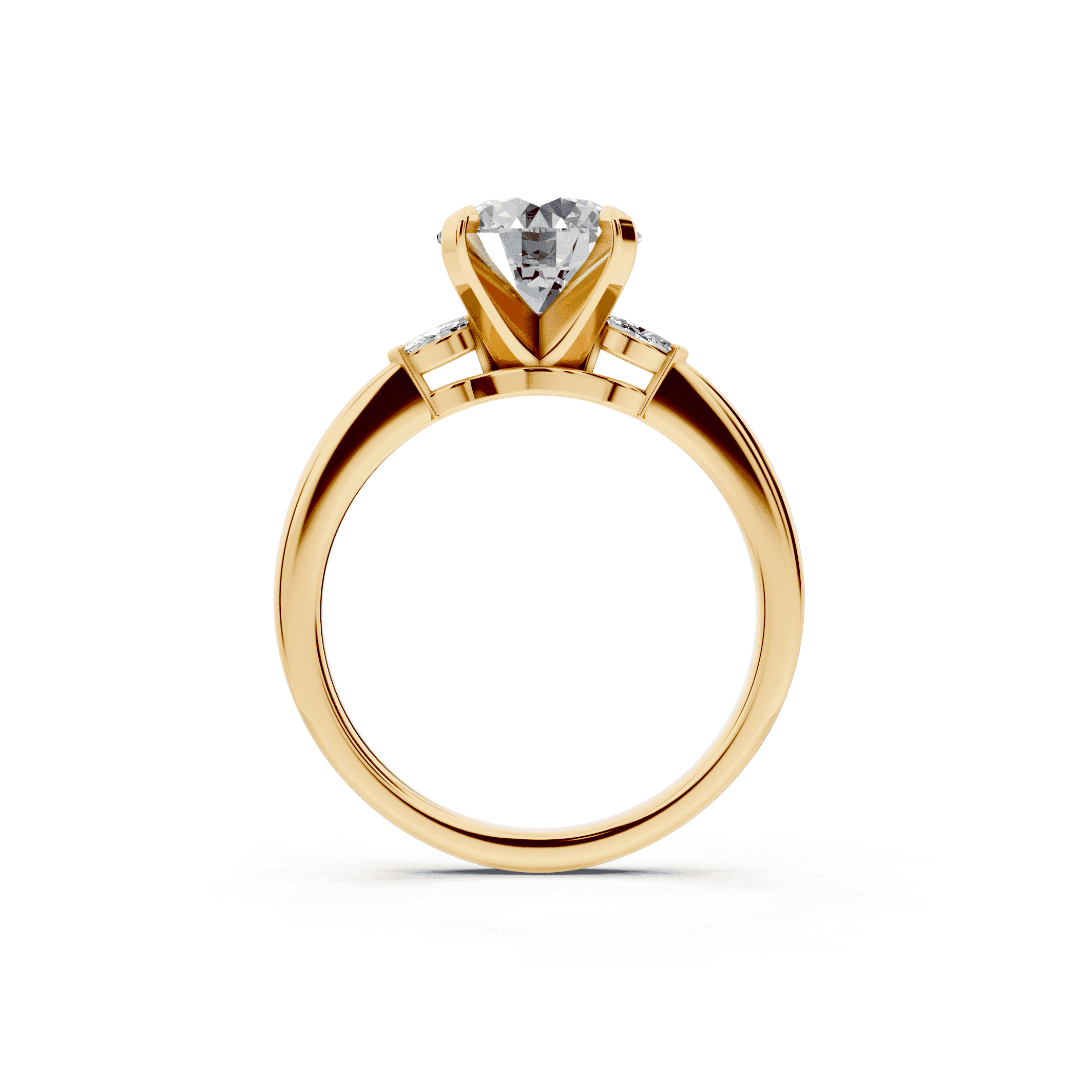Madison Three-Stone Lab Marquise Engagement Ring (.10 ct. tw.)