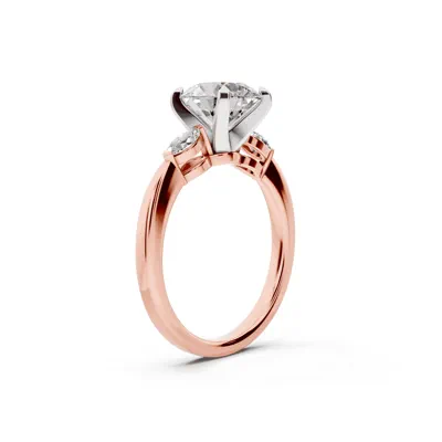 Madison Three-Stone Two-Tone Lab Marquise Engagement Ring (.25 ct. tw.)