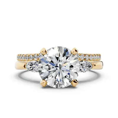 Madison Three-Stone Lab Marquise Engagement Ring (.25 ct. tw.)