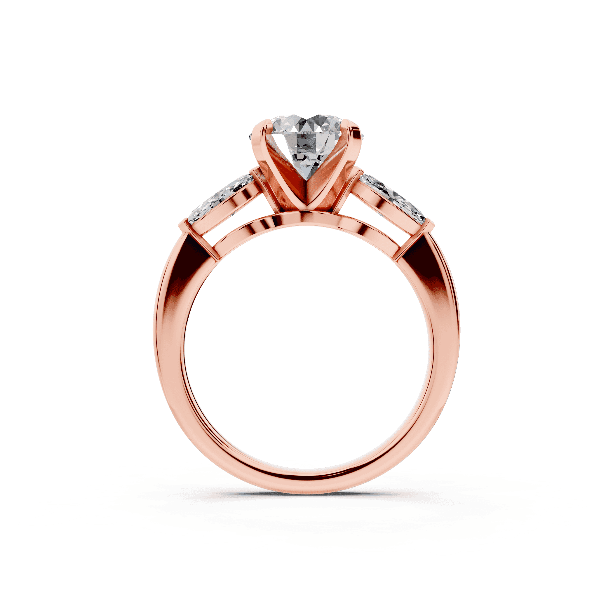 Madison Three-Stone Lab Marquise Engagement Ring (.50 ct. tw.)