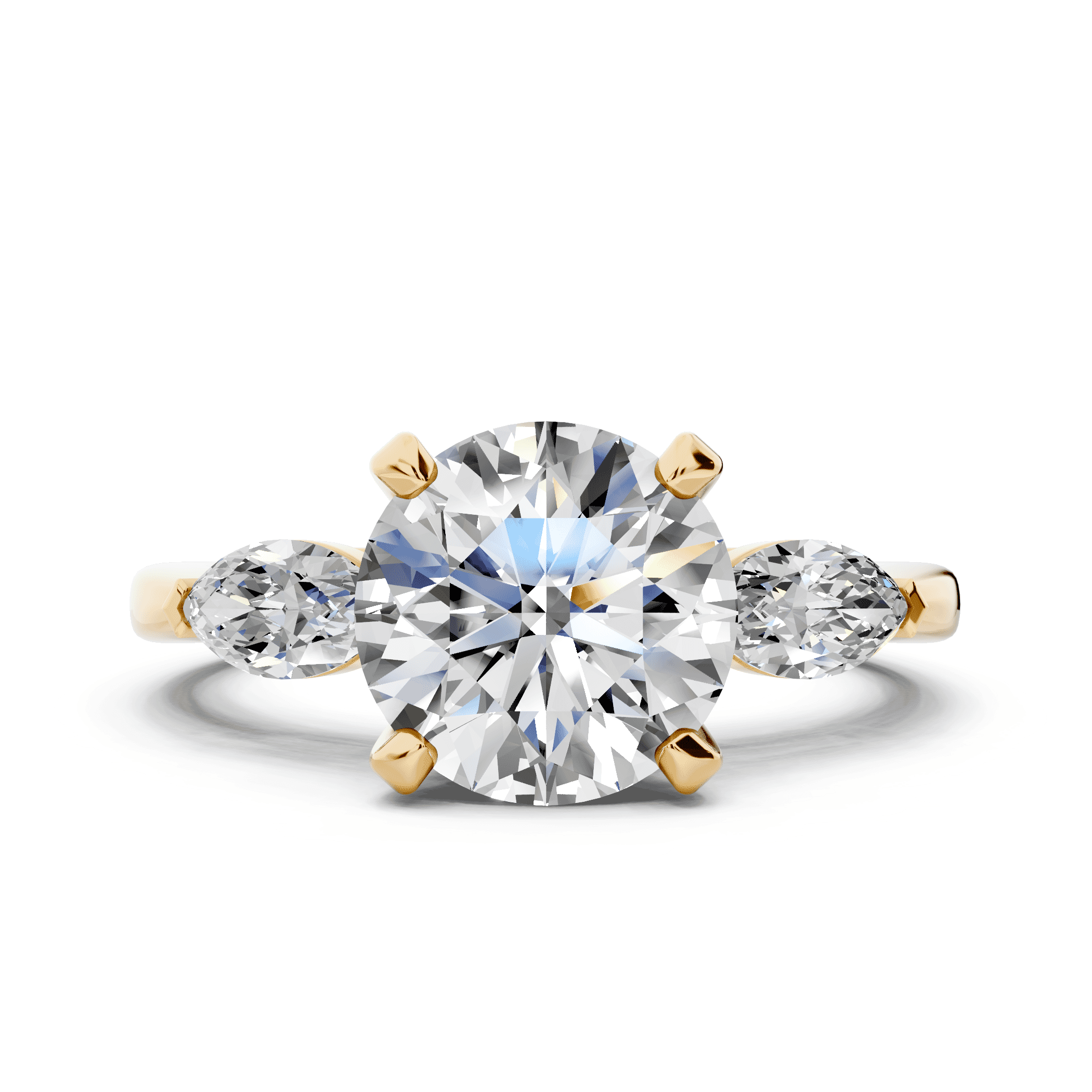 Madison Three-Stone Lab Marquise Engagement Ring (.50 ct. tw.)