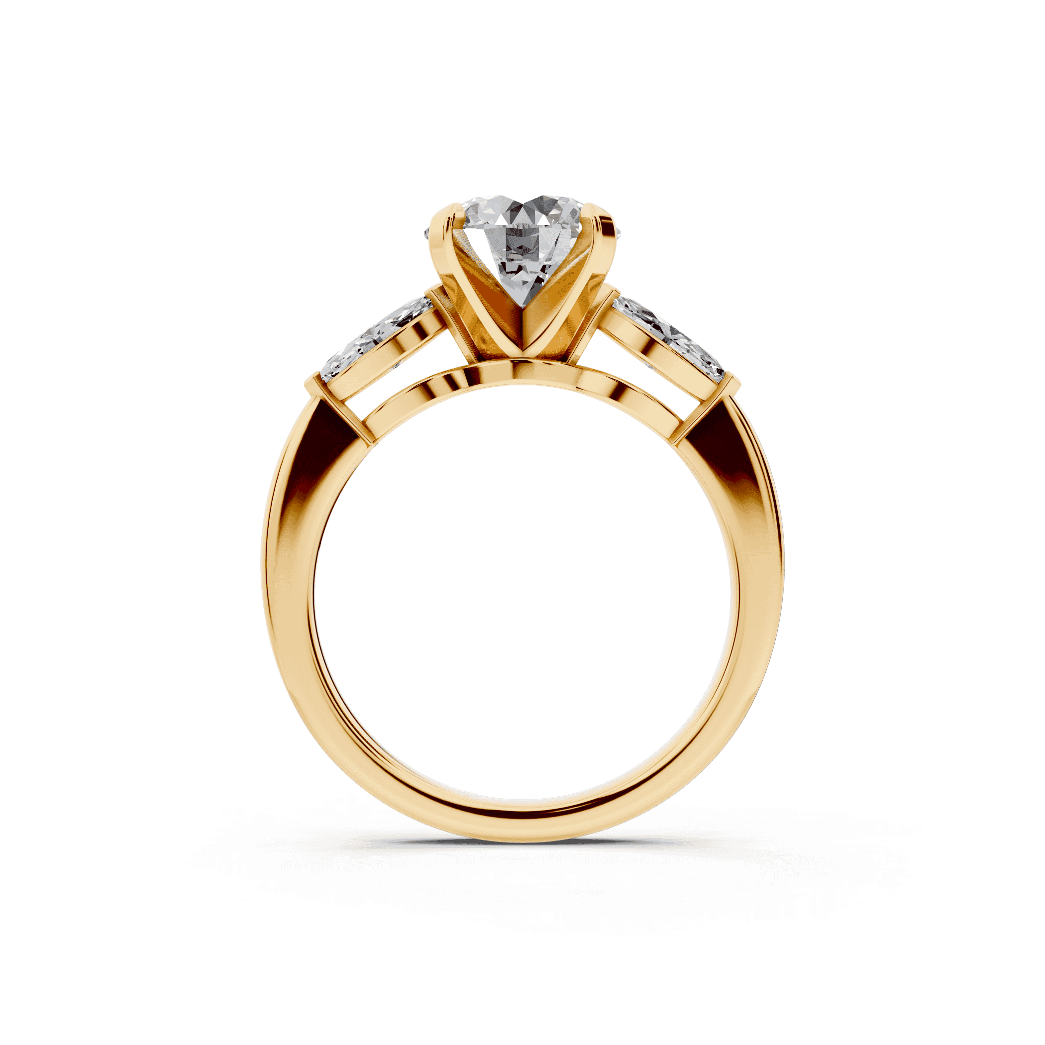 Madison Three-Stone Lab Marquise Engagement Ring (.50 ct. tw.)