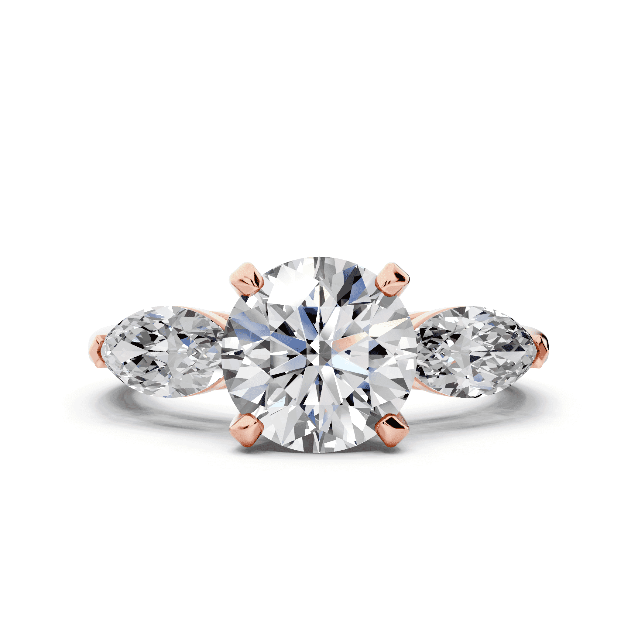 Madison Three-Stone Lab Marquise Engagement Ring (1.00 ct. tw.)